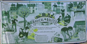 5f radical routes banner on veggies tent 